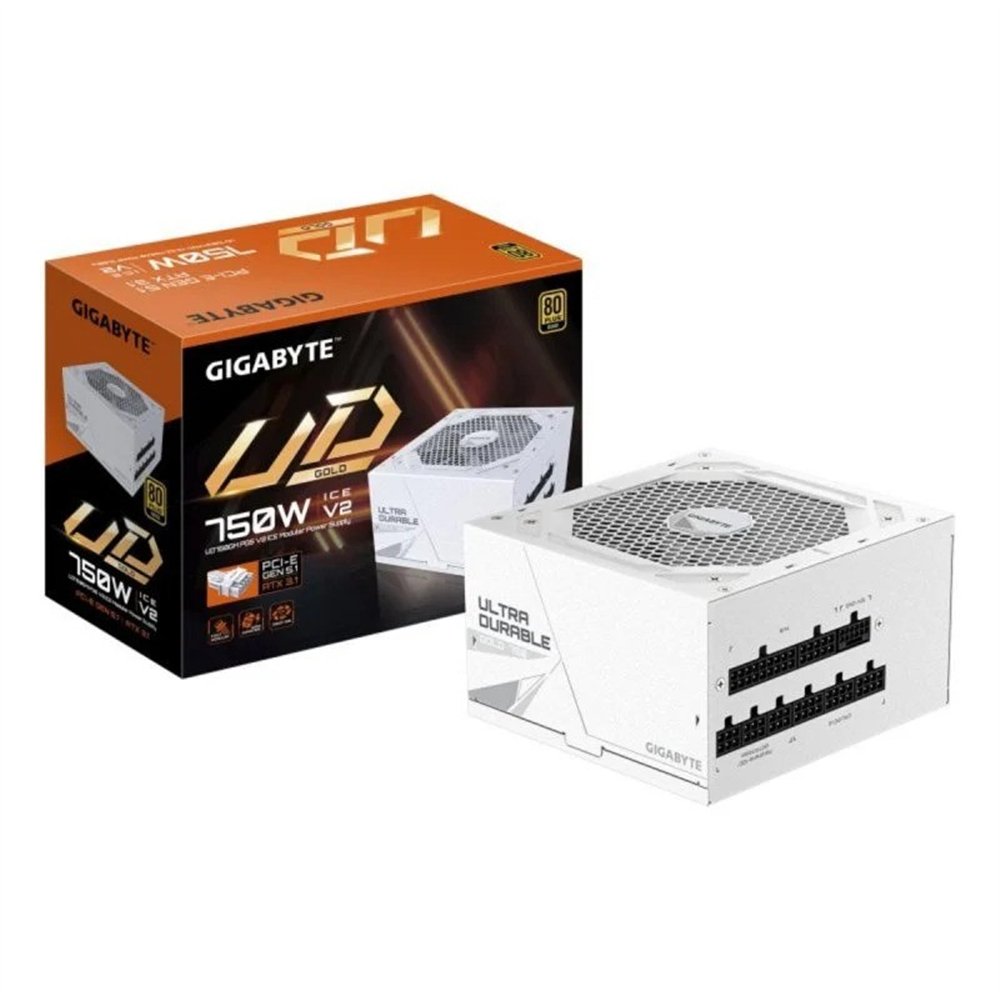 fuente de alimentacion gigabyte ud 750w pg5  80+ modular atx gold white