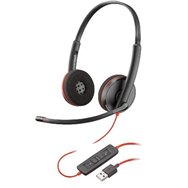 auricular + microfono poly blackwire 3220 biaural usb-a