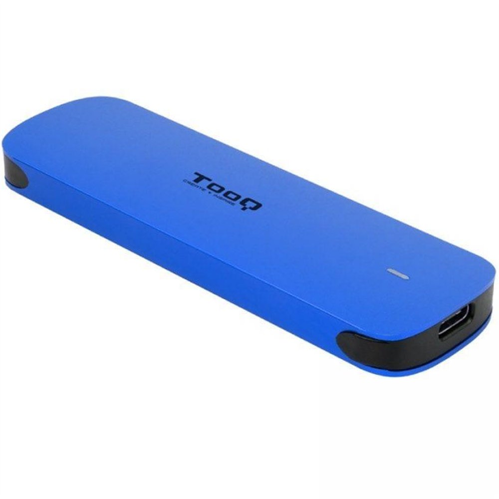 caja externa tooq aluminio ssd m.2 nvme usb 3.1 blue