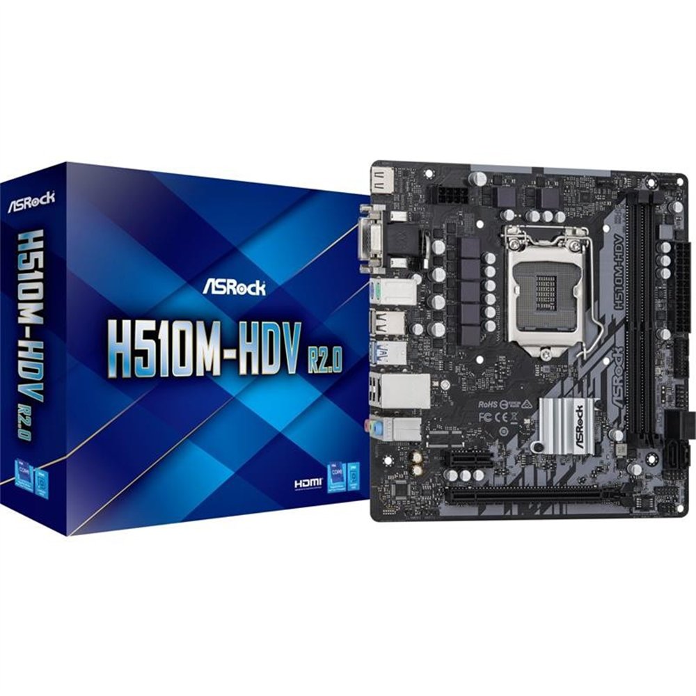 placa base asrock h510m-hdv se vga + hdmi