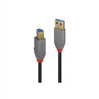 lindy 36740 cable usb 0,5 m usb 3.2 gen 1 (3.1 gen 1) usb a usb b negro