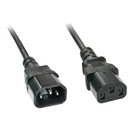 lindy 30331 cable de transmisión negro 2 m c14 acoplador c13 acoplador
