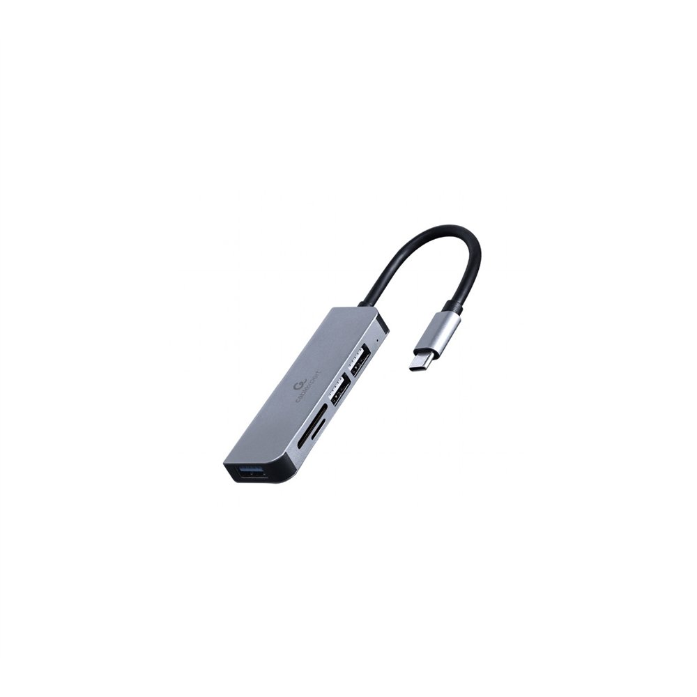 gembird uhb-cm-cru3p1u2p2-01 base para portátil y replicador de puertos alámbrico usb 3.2 gen 1 (3.1 gen 1) type-a plata