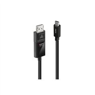 lindy 43343 adaptador de cable de vídeo 3 m usb tipo c displayport negro