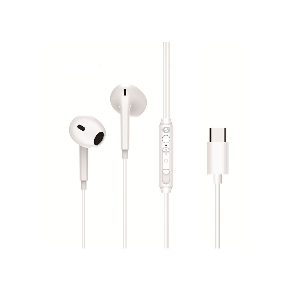 conceptronic brendan02w auricular y casco auriculares alámbrico dentro de oído llamadas/música usb tipo c blanco