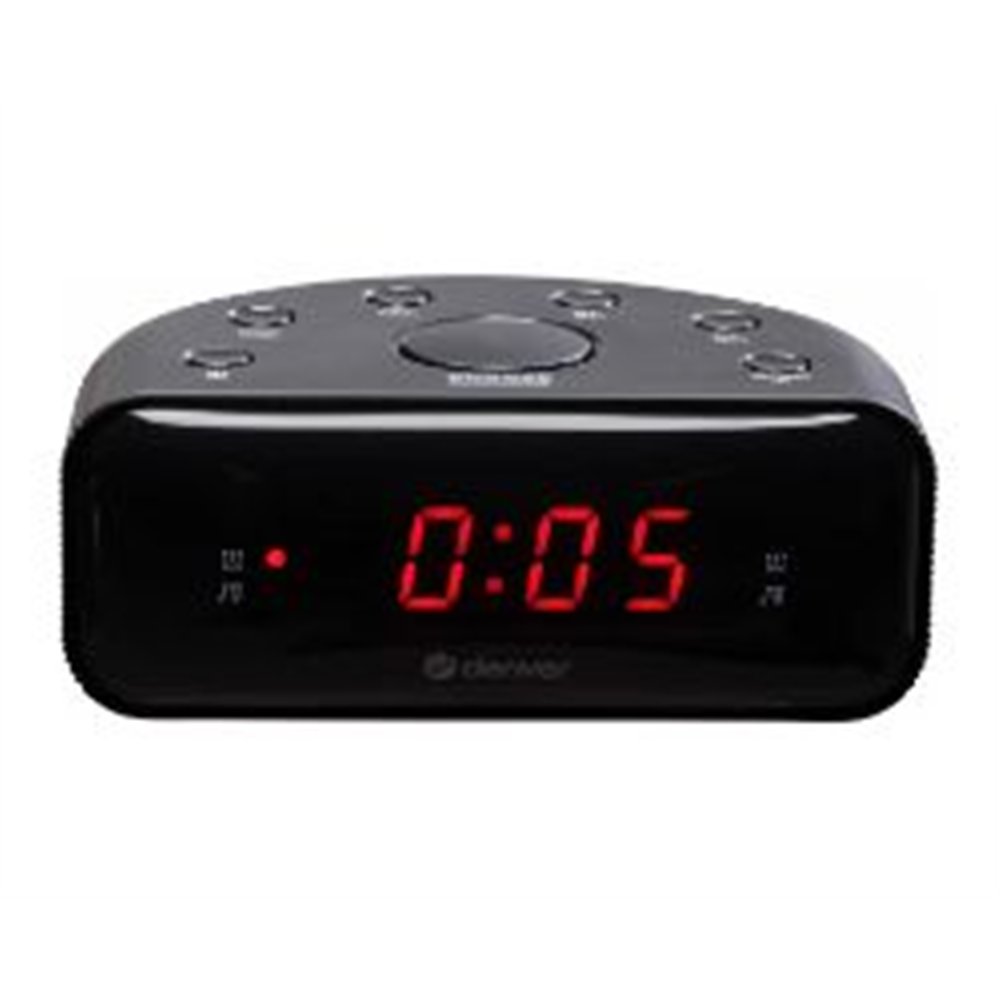 radio despertador denver alarma dual negro (cr-430mk2)