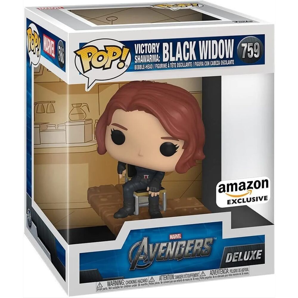 figura pop deluxe marvel los vengadores avengers black widow exclusive