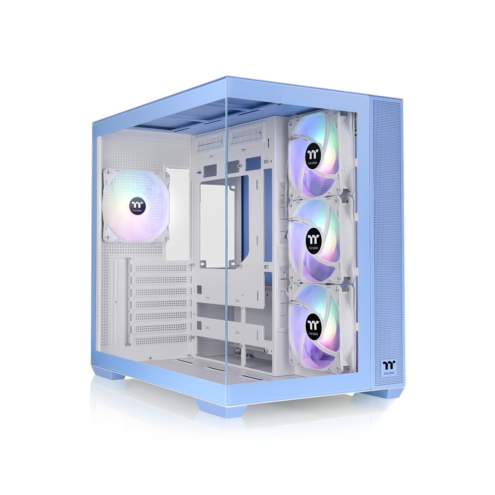 thermaltake view 380 tg argb hydrangea blue midi tower azul