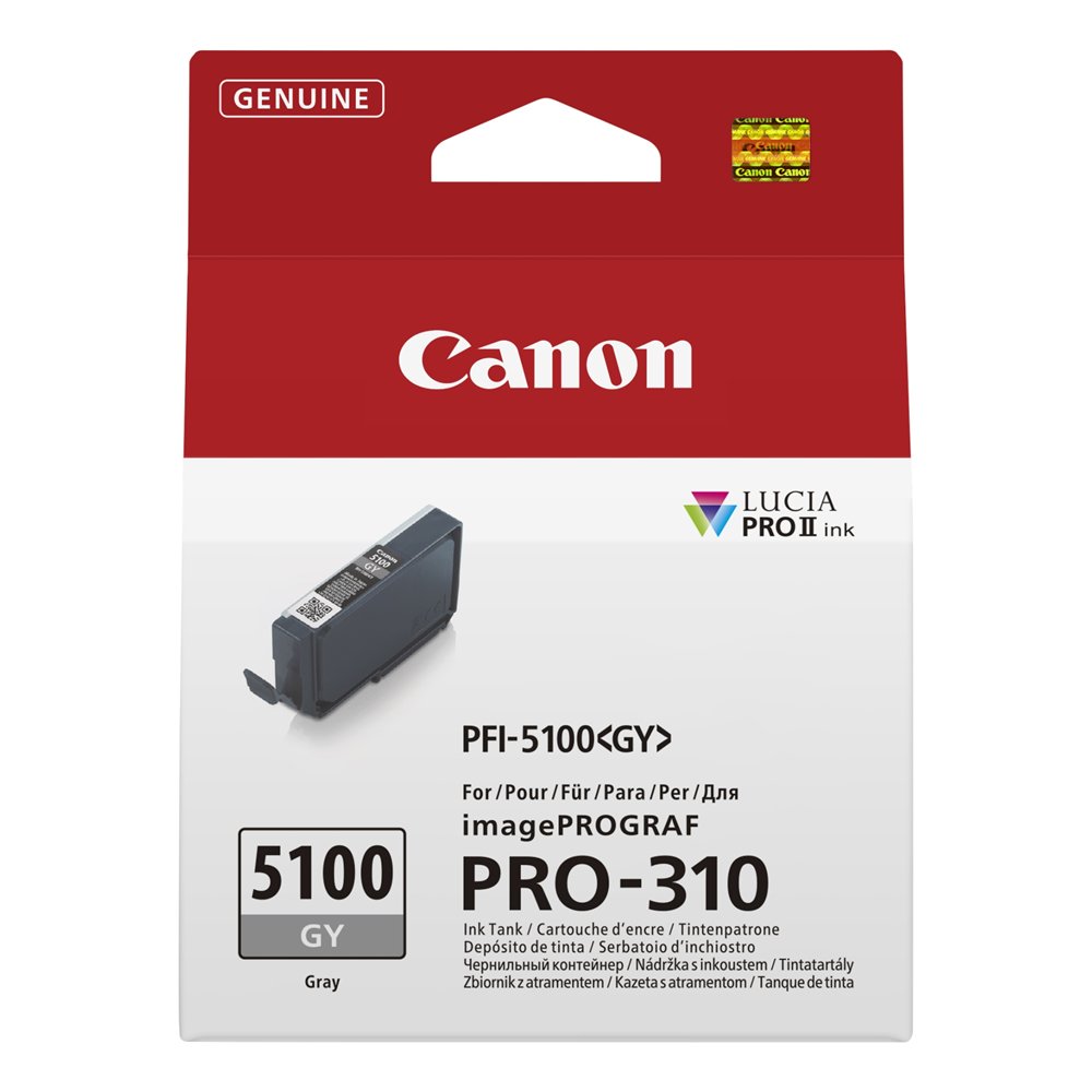 canon pfi-5100 gy cartucho de tinta 1 pieza(s) original gris