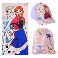 set toalla + saco + gorra frozen disney
