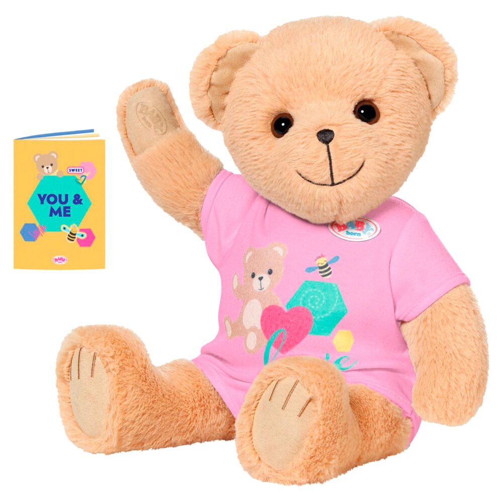 muñeco peluche osito rosa baby born 36cm