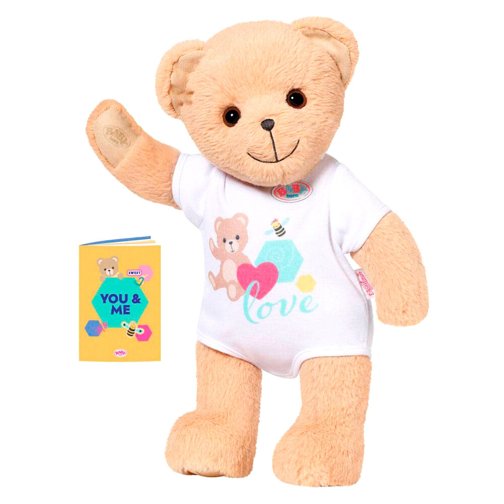 muñeco peluche osito blanco baby born 36cm