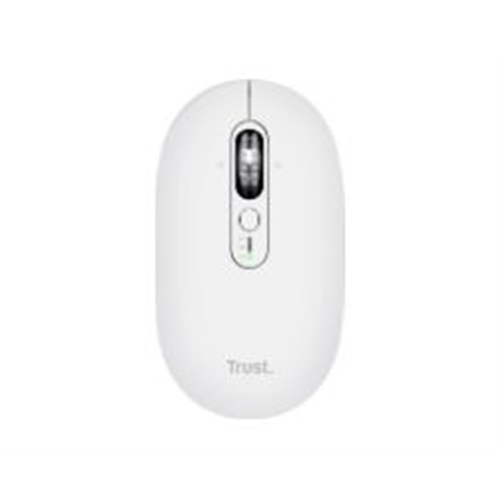 ratón trust seron rf wireless/bluetooth blanco (26019)