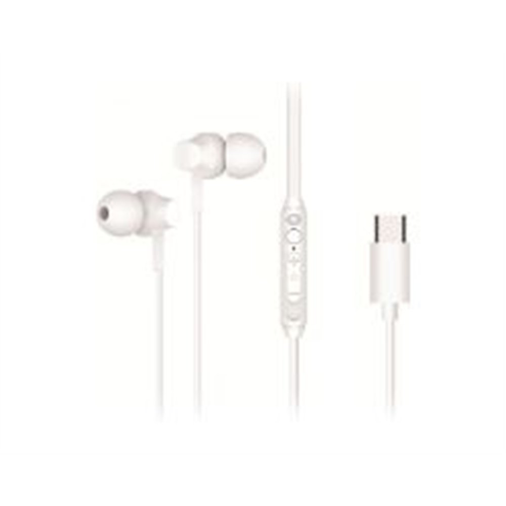 auriculares conceptronic usb-c 1.5m blanco (brendan03w)