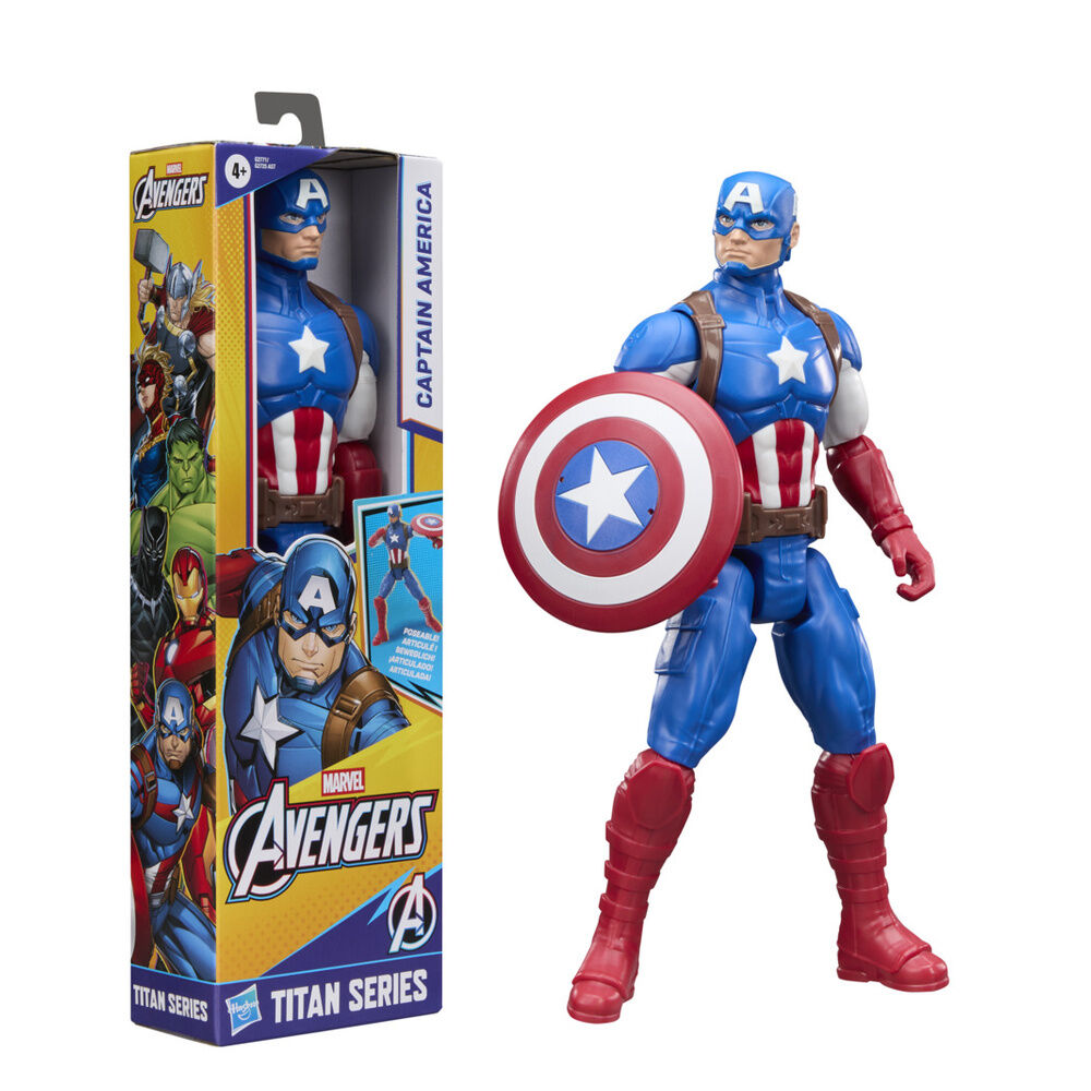 figura capitan america titan series los vengadores avengers marvel 30cm
