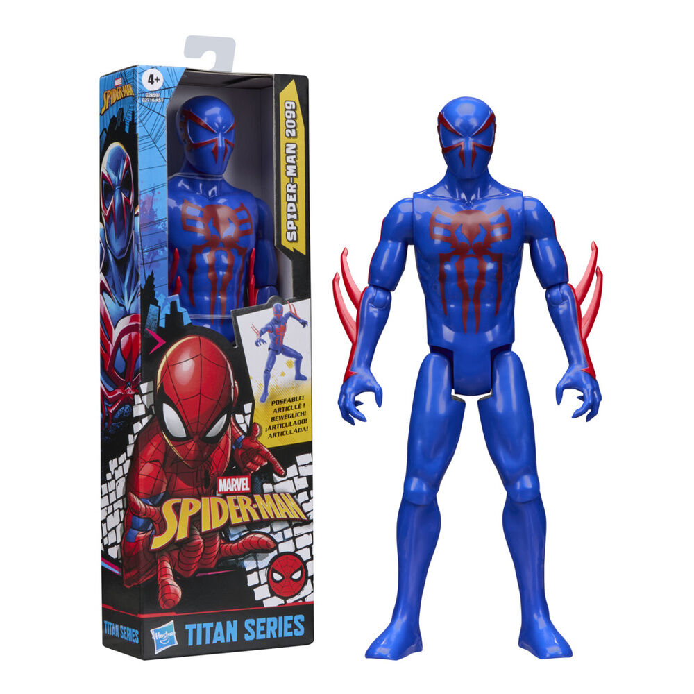 figura spider-man 2099 titan series spider-man marvel 30cm