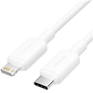 cable usb 2.0 vention usb-c - lightning 27w 480mbps 2m white