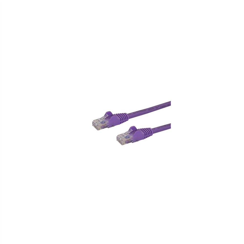 startech.com cable de red de 0,5m púrpura cat6 utp ethernet gigabit rj45 sin enganches - n6patc50cmpl