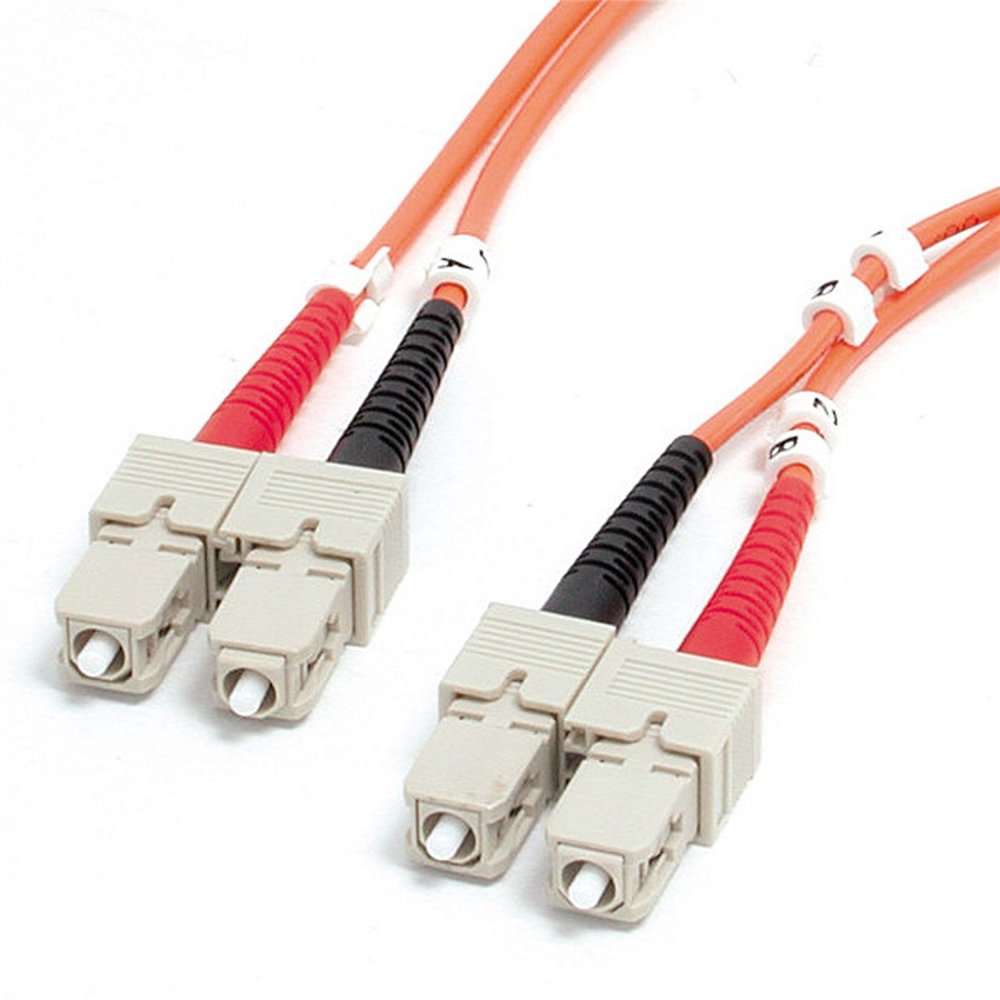 startech.com fibscsc2 cable de fibra optica 2 m sc om1 naranja