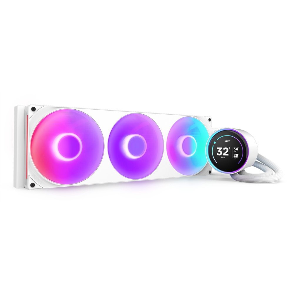 nzxt kraken elite 420 rgb procesador sistema de refrigeración líquida todo en uno 14 cm blanco 1 pieza(s)