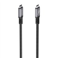 aisens cable usb 3.2 gen2 aluminio 10gbps 8k@30hz 5a 100w e-mark, tipo usb-c/m-usb-c/m, negro, 5.0m