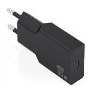 aisens cargador ultra delgado gan 30w, 1xusb-c pd3.0, negro