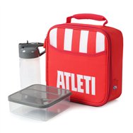 bolsa porta alimentos termica + botella + tupper atletico de madrid