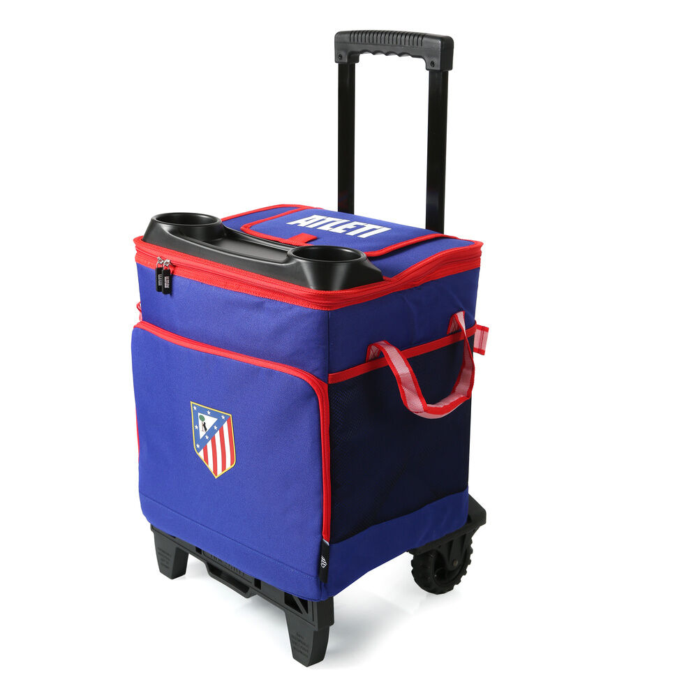 bolsa porta alimentos carrito y ruedas atletico de madrid