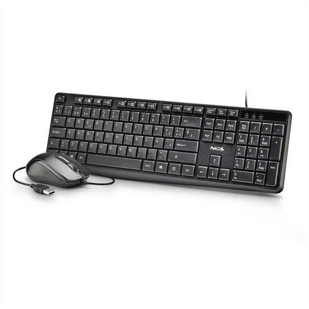 teclado + raton ngs cocoakit v2 usb multimedia black