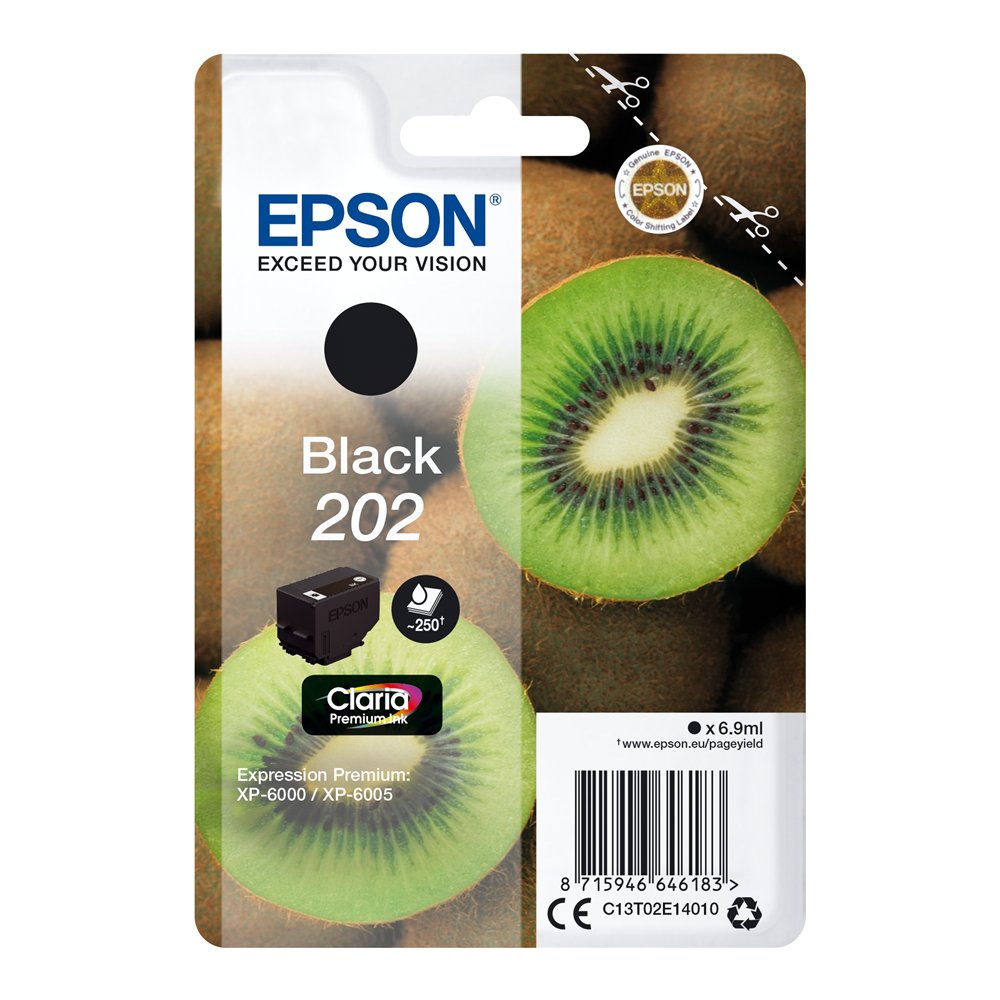 cartucho epson kiwi singlepack 202 claria premium ink negro c13t02e14020