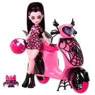 muñeca draculaura + scooter monster high