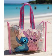 bolsa playa angel & stitch disney