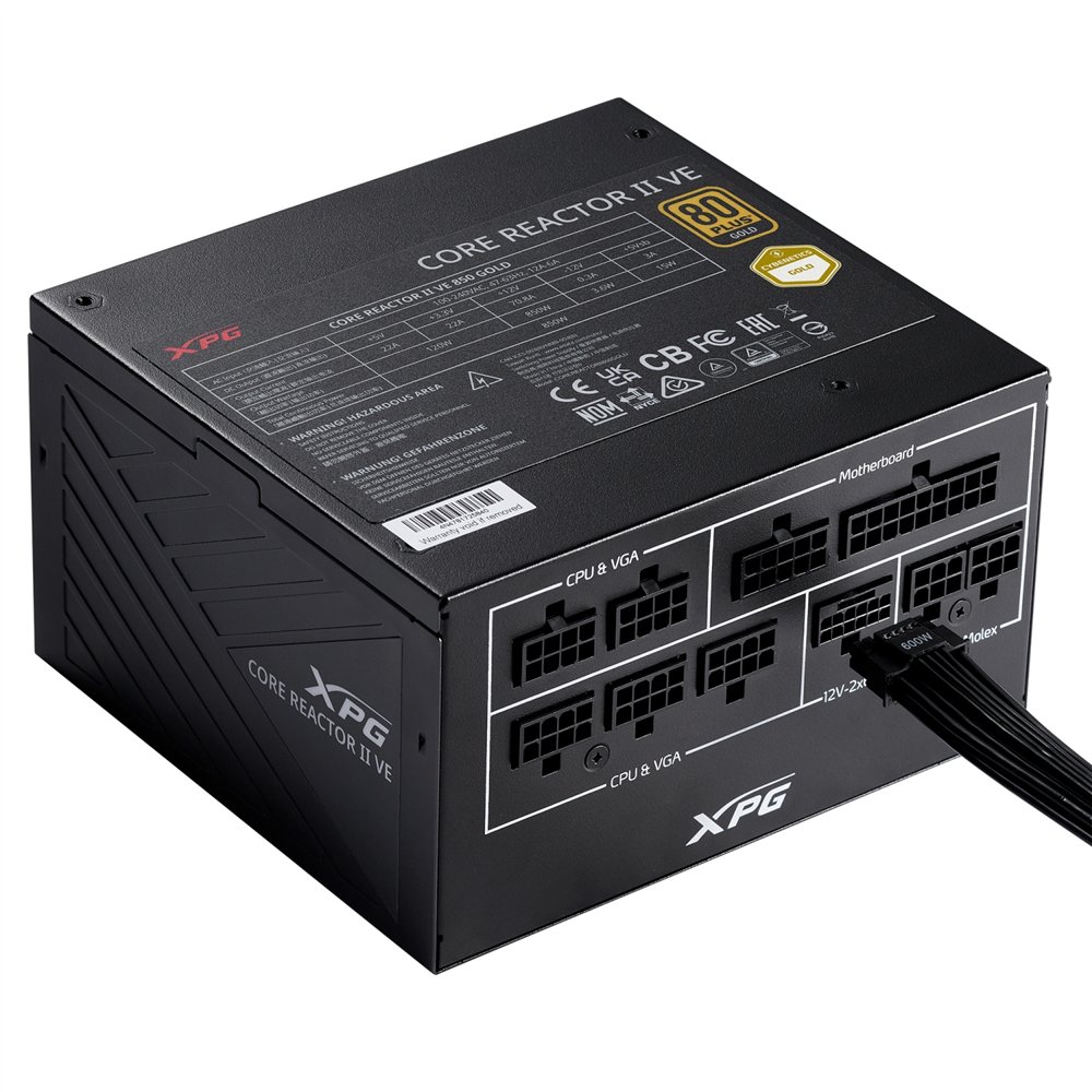 xpg corereactor ii ve 850w unidad de fuente de alimentación 24-pin atx atx negro