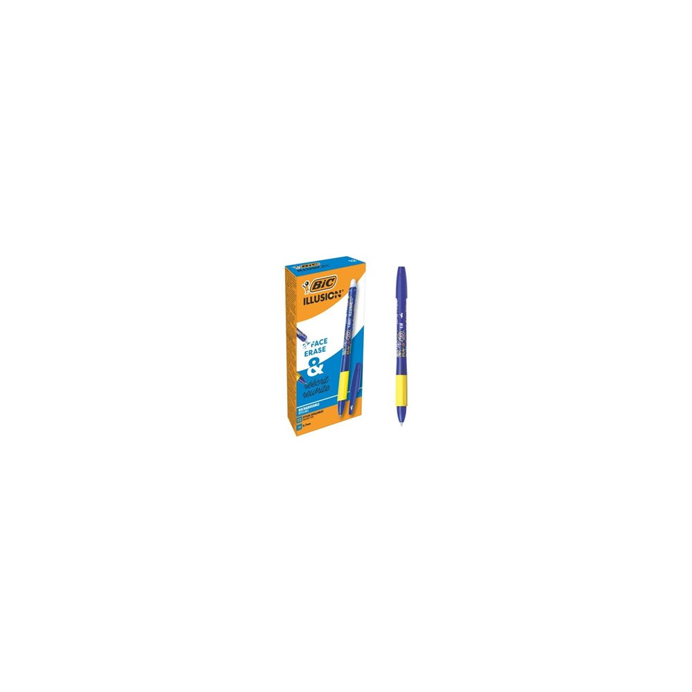 bic illusion azul bolígrafo medio 12 pieza(s)