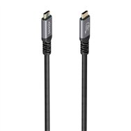 aisens cable usb 3.2 gen2x2 aluminio 20gbps 8k@30hz 5a 100w e-mark, tipo usb-c/m-usb-c/m, negro, 3.0m