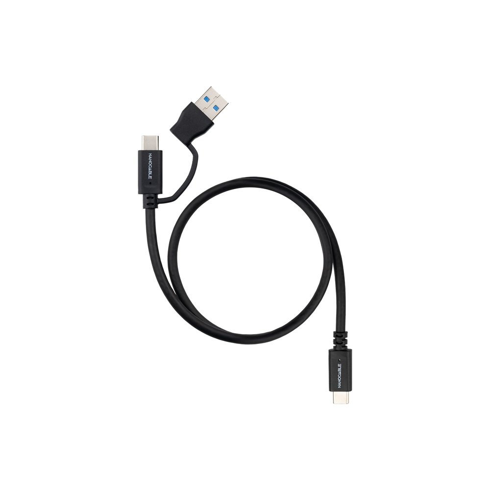 nanocable 10.01.4802 cable usb usb 3.2 gen 2 (3.1 gen 2) 2 m usb a/usb c usb c negro