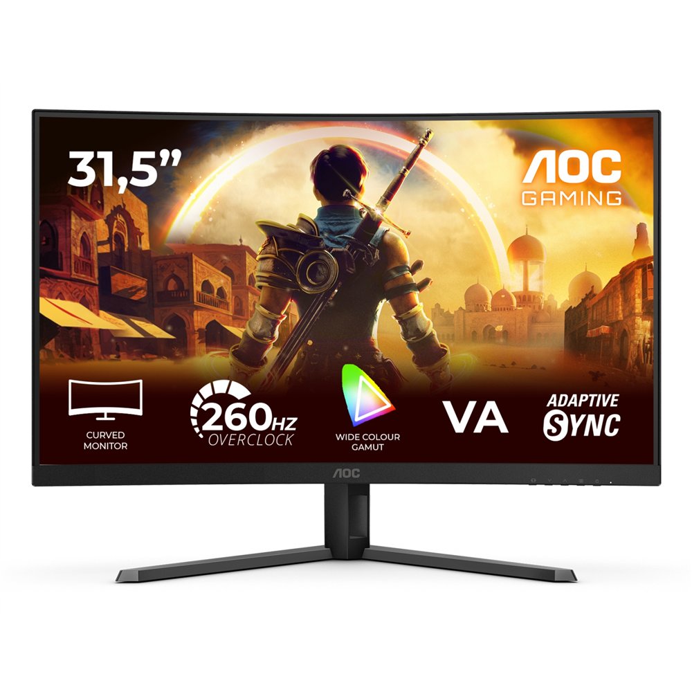 aoc g4 c32g42ze pantalla para pc 80 cm (31.5") 1920 x 1080 pixeles full hd led negro, rojo
