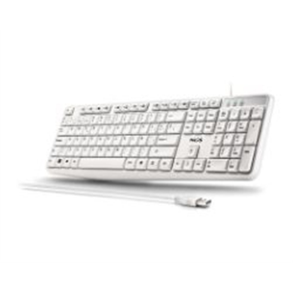 teclado ngs qwerty usb-a blanco (heritagespanish)