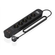 regleta aisens 5 tomas 2xusb-c 2xusb-a (asps-2a2c15-bk)
