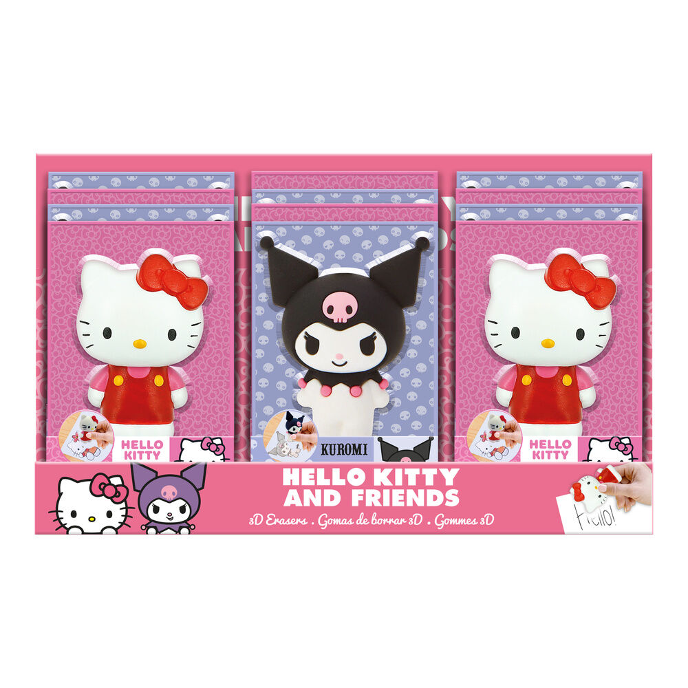 goma borrar 3d hello kitty and friends surtido