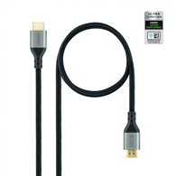 nanocable cable hdmi 2.1 certificado ultra high speed a/m-a/m, negro, 3 m