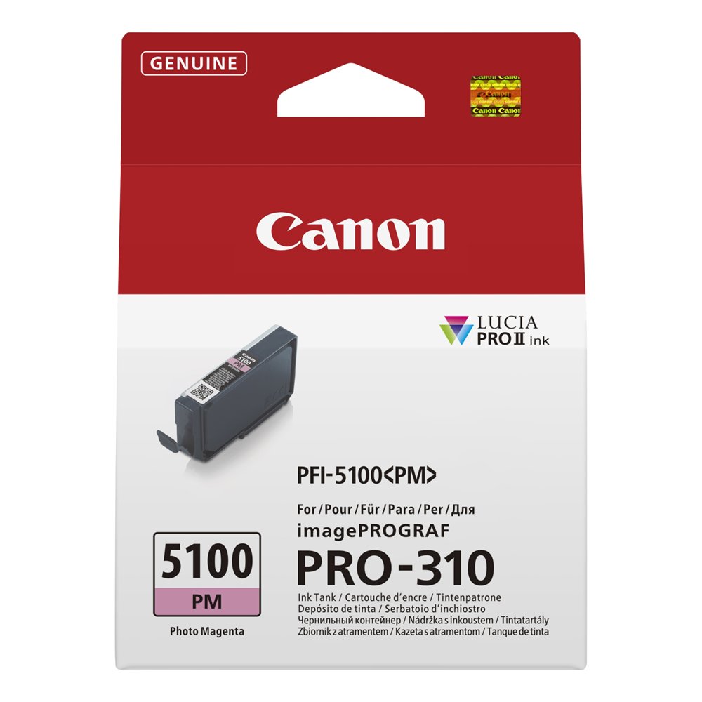 canon pfi-5100 pm cartucho de tinta 1 pieza(s) original foto magenta