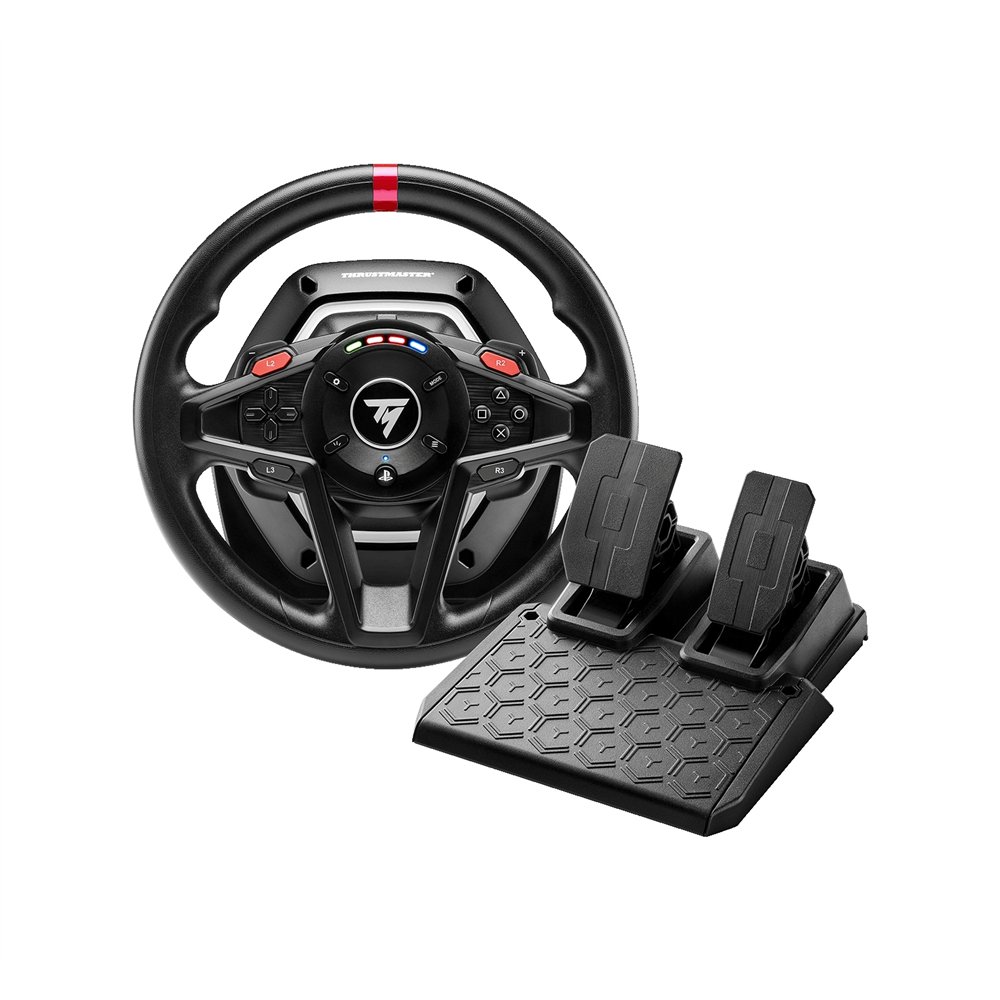 thrustmaster t128 simtask farming pack negro volante + pedales + palanca de cambios pc, playstation 4, playstation 5