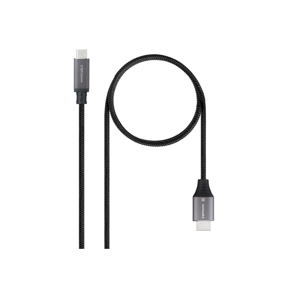 nanocable 10.15.5262 adaptador de cable de vídeo 1,8 m usb tipo c hdmi negro