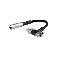 nanocable 10.24.1207 cambiador de género para cable usb-c + usb-c 3.5 mm negro