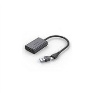 vention acyhb cambiador de género para cable usb-c + usb-a hdmi gris