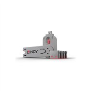 lindy 40450 bloqueador de puerto bloqueador de puerto + clave usb tipo a rosa acrilonitrilo butadieno estireno (abs) 5 pieza(s)