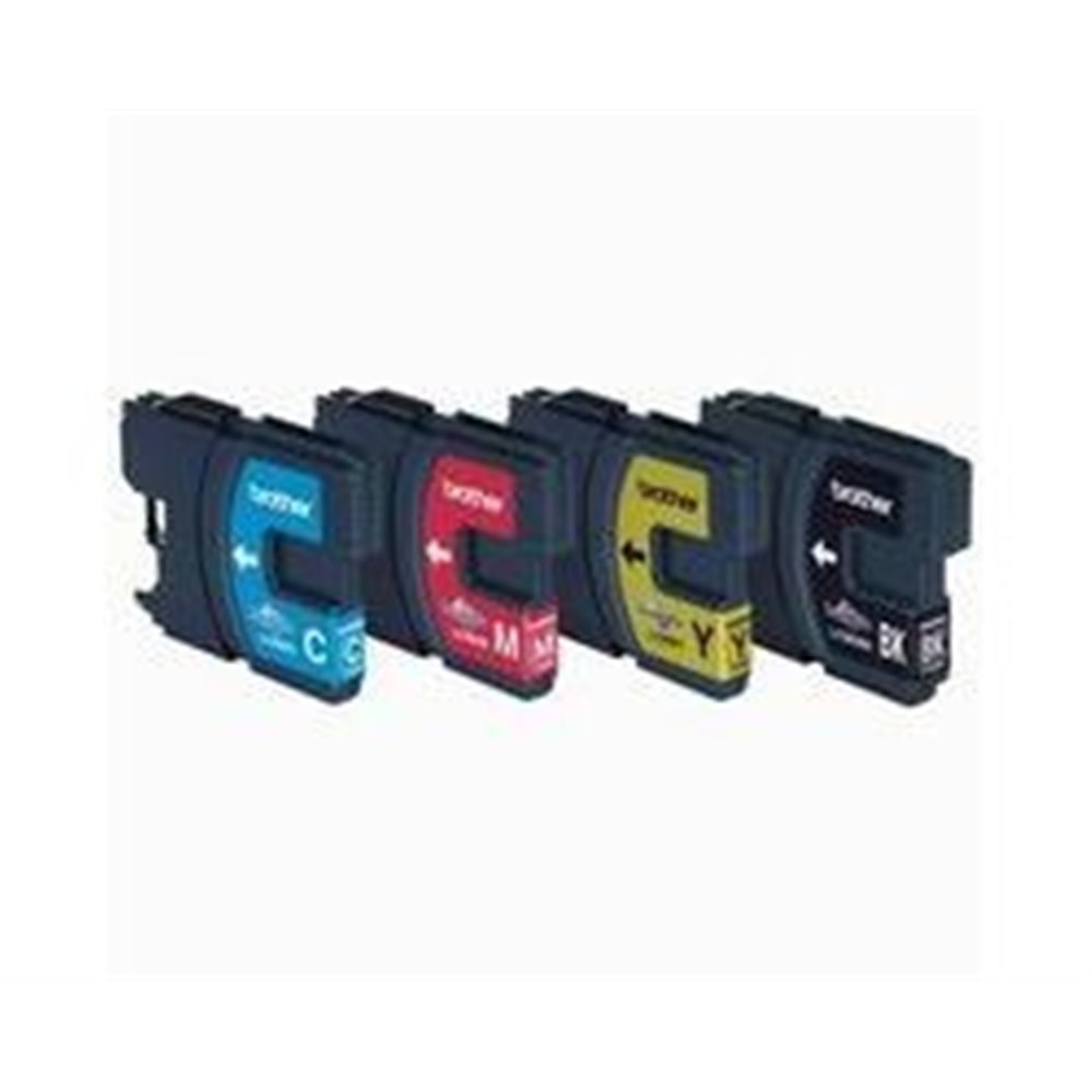 tinta brother pack negro/tricolor (lc980valbp)