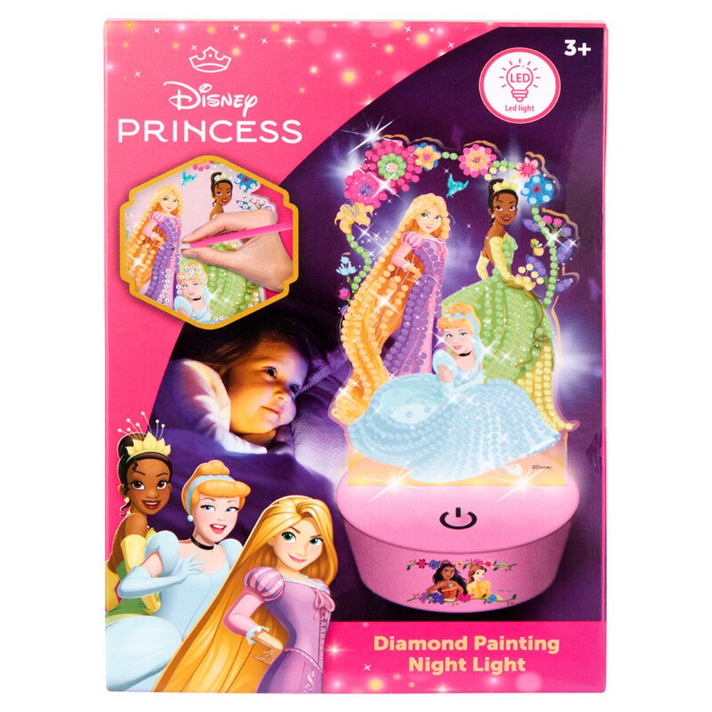 figura para pintar luz led princesas disney