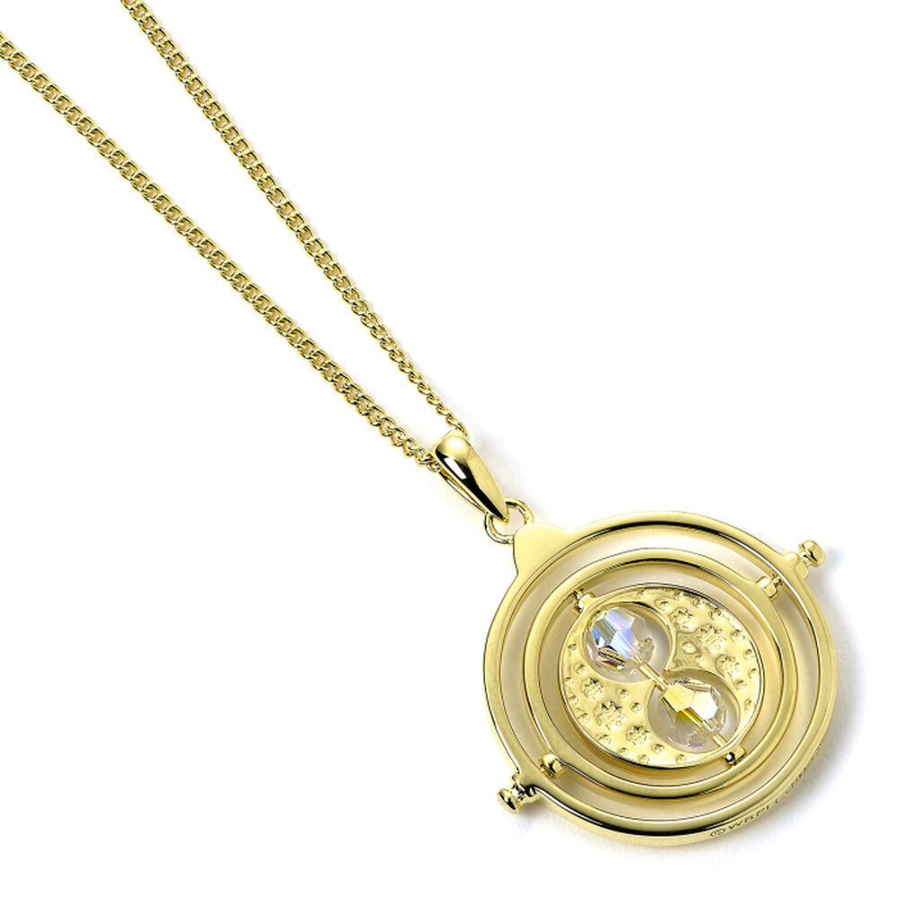 colgante giratiempos harry potter plata baño oro